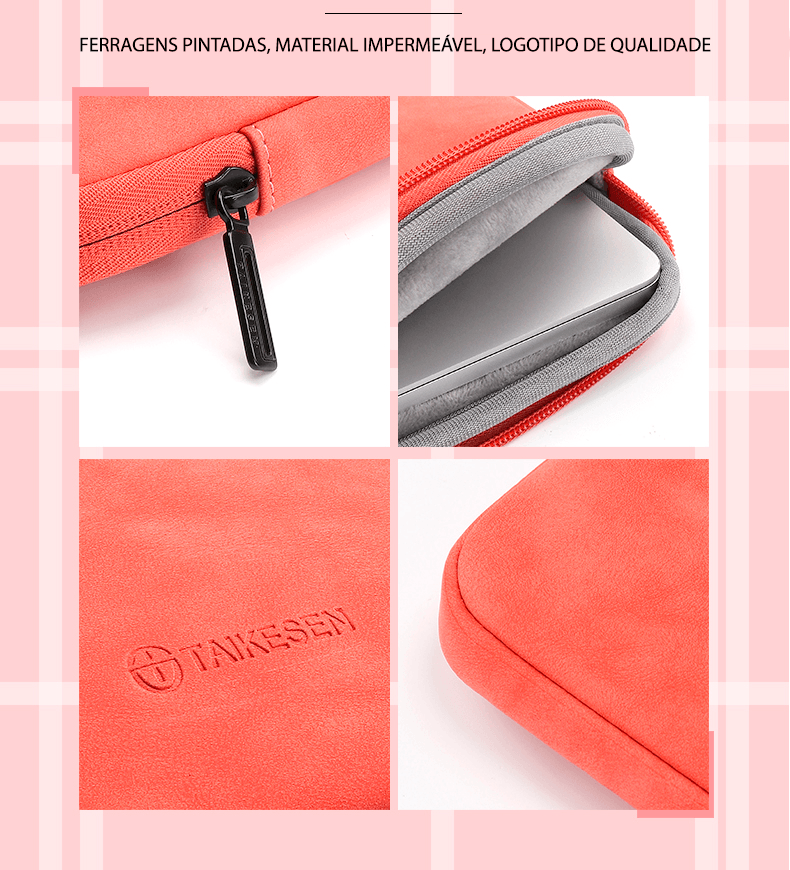 Pasta para notebook à prova d'água 13/14/15,4/15,6 polegadas e bolsa para carregador - Rede Canan