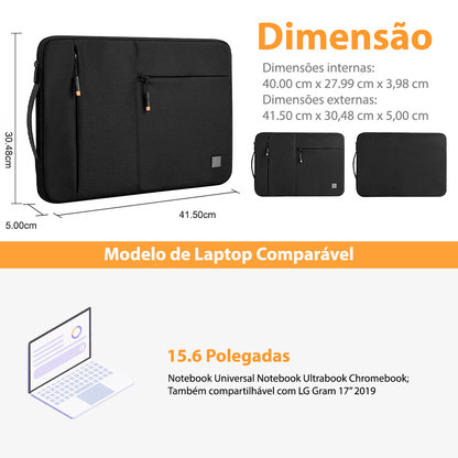 Pasta WIWU à prova d’água para notebook 13/14/15,6/16 polegadas - Rede Canan