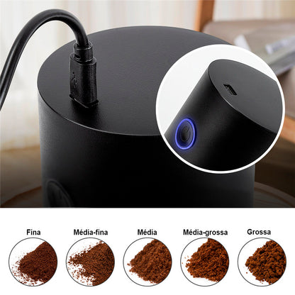 Moedor elétrico de grãos sem fio com carregamento via cabo USB Rede Canan