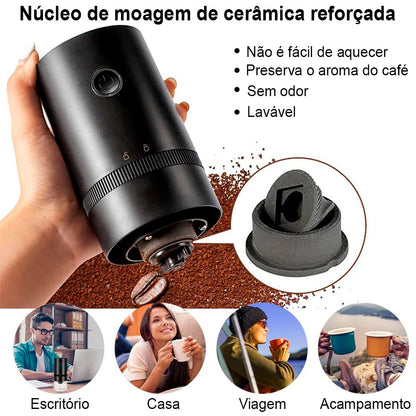 Moedor elétrico de grãos sem fio com carregamento via cabo USB Rede Canan