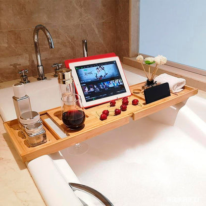 Mesa para banheira com suporte acoplado para iPad/Tablet e celular Rede Canan