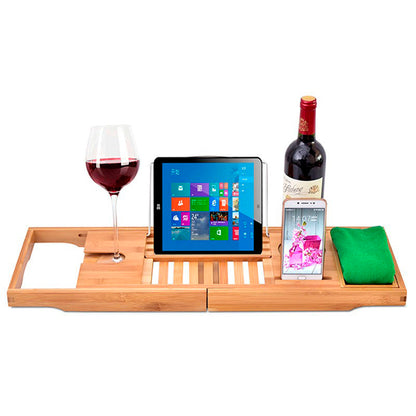 Mesa para banheira com suporte acoplado para iPad/Tablet e celular Rede Canan