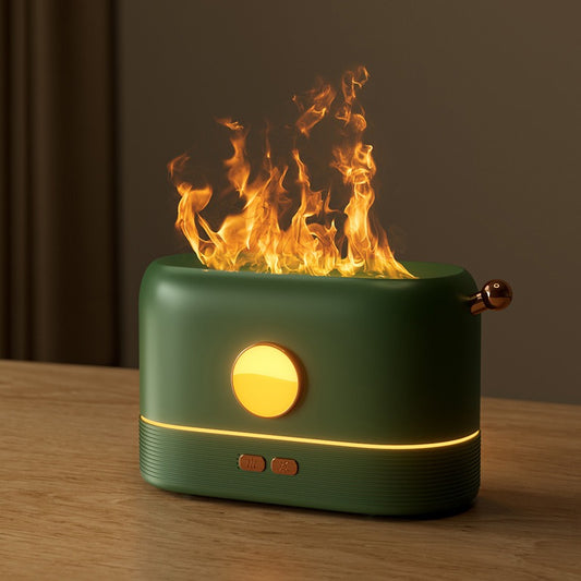 Aromatizador, umidificador e luminária simuladora de chama com entrada USB (modelo 2) Rede Canan