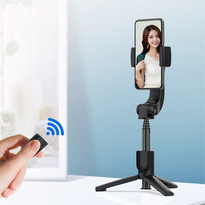 Suporte estabilizador para telefone celular 3 em 1 com base rosquiável para tripé, bastão extensível e com inclinação ajustável e rotação de até 360º (acompanha controle remoto) Rede Canan