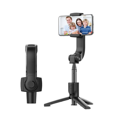 Suporte estabilizador para telefone celular 3 em 1 com base rosquiável para tripé, bastão extensível e com inclinação ajustável e rotação de até 360º (acompanha controle remoto) Rede Canan