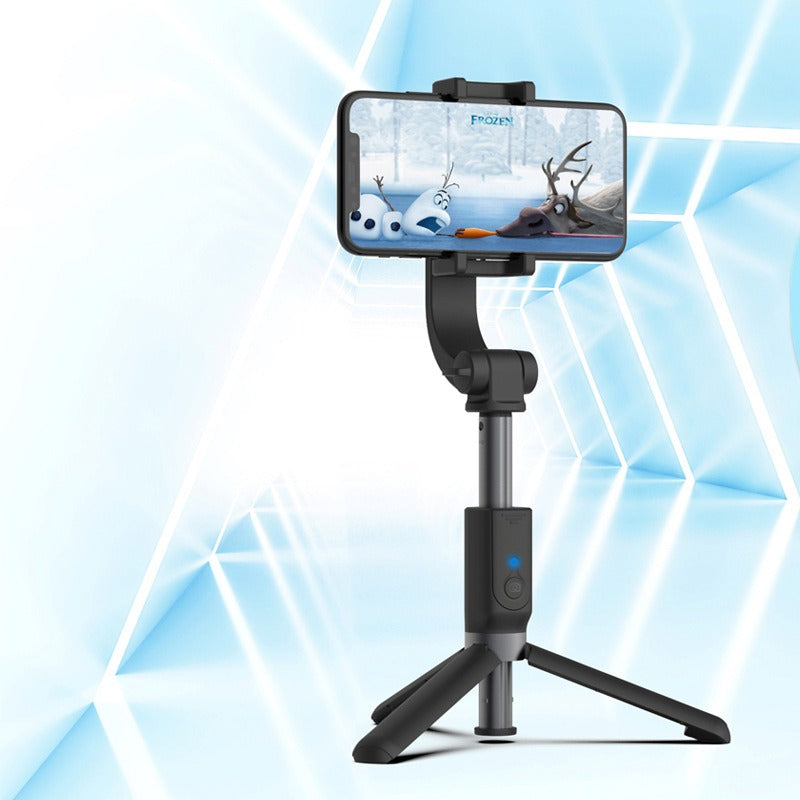 Suporte estabilizador para telefone celular 3 em 1 com base rosquiável para tripé, bastão extensível e com inclinação ajustável e rotação de até 360º (acompanha controle remoto) Rede Canan