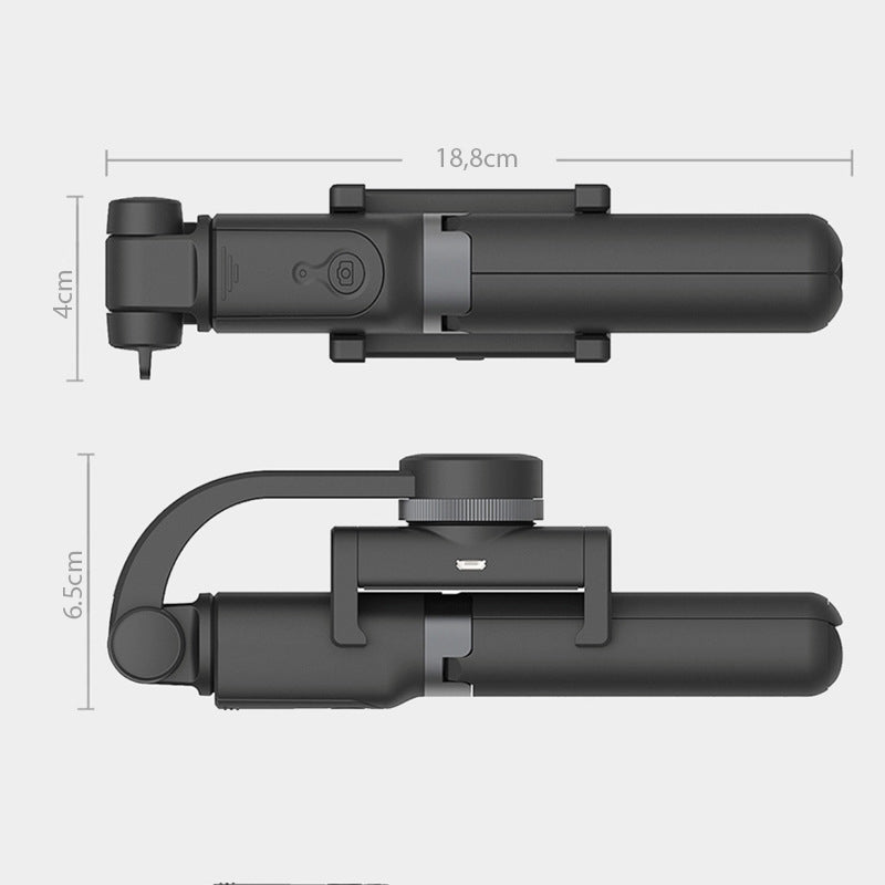 Suporte estabilizador para telefone celular 3 em 1 com base rosquiável para tripé, bastão extensível e com inclinação ajustável e rotação de até 360º (acompanha controle remoto) Rede Canan