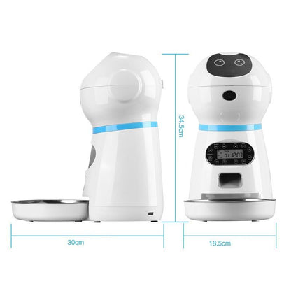 Robô alimentador inteligente para pets com tempo e porção programáveis Rede Canan
