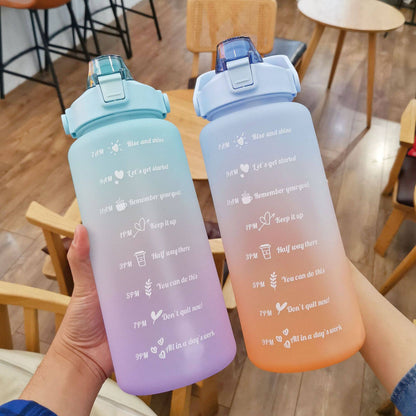 Garrafa de água colorida TikTok à prova de vazamento 2000ml Rede Canan