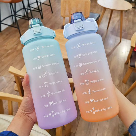 Garrafa de água colorida TikTok à prova de vazamento 2000ml Rede Canan