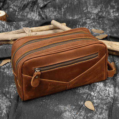 Nécessaire/estojo de couro masculina - Rede Canan