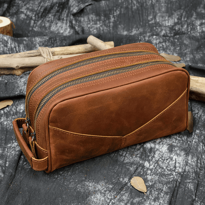 Nécessaire/estojo de couro masculina - Rede Canan