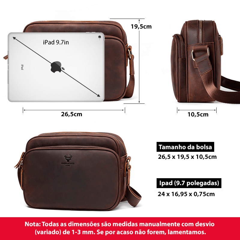 Nécessaire/bolsa de couro masculina - Rede Canan