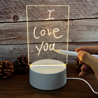Placa de LED em acrílico com caneta para anotações - Rede Canan