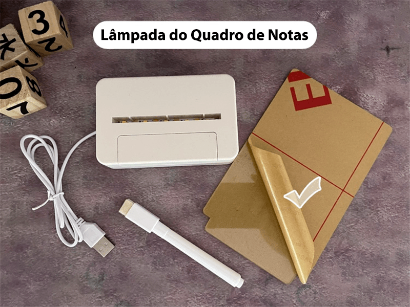 Placa de LED em acrílico com caneta para anotações - Rede Canan