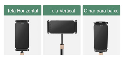 Suporte para telefone celular e iPad com elevação ajustável e rotação de até 360 graus Rede Canan